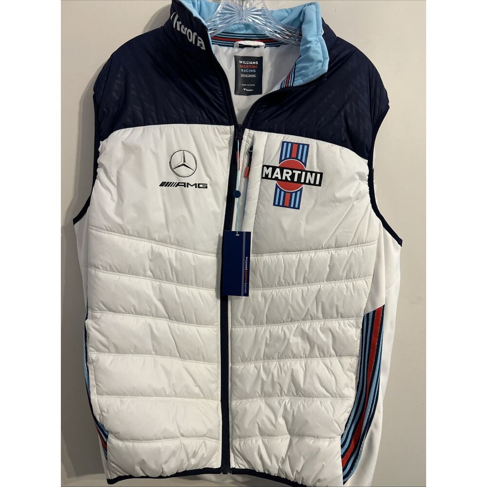 Men’s Williams Martini Racing Mercedes-AMG F1 Puffer Vest Gilet Motorsport XXL